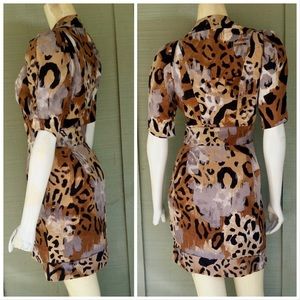 Diane Von Furstenberg Sabine Brown Cheetah Print